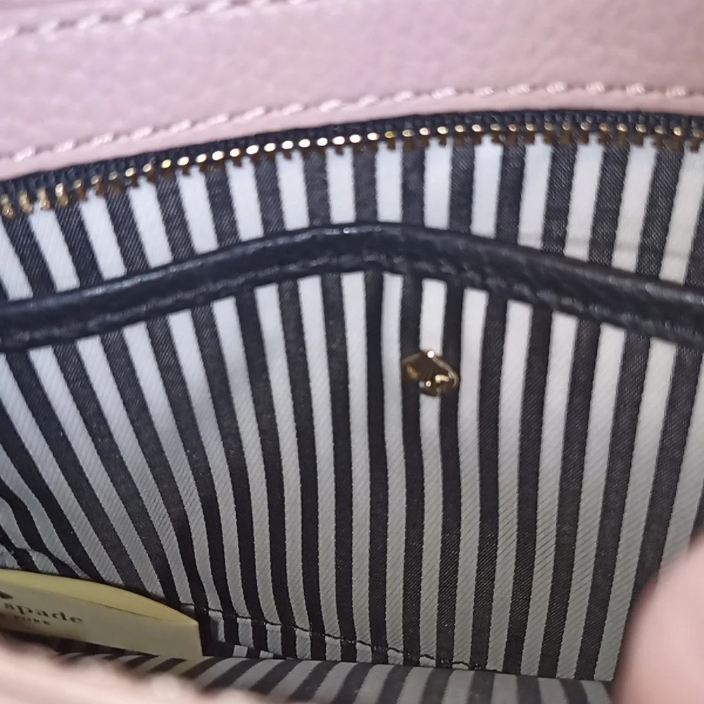 Kate Spade Jackson Street Ellery Crossbody Bag Gold Chain Leather Black Tan